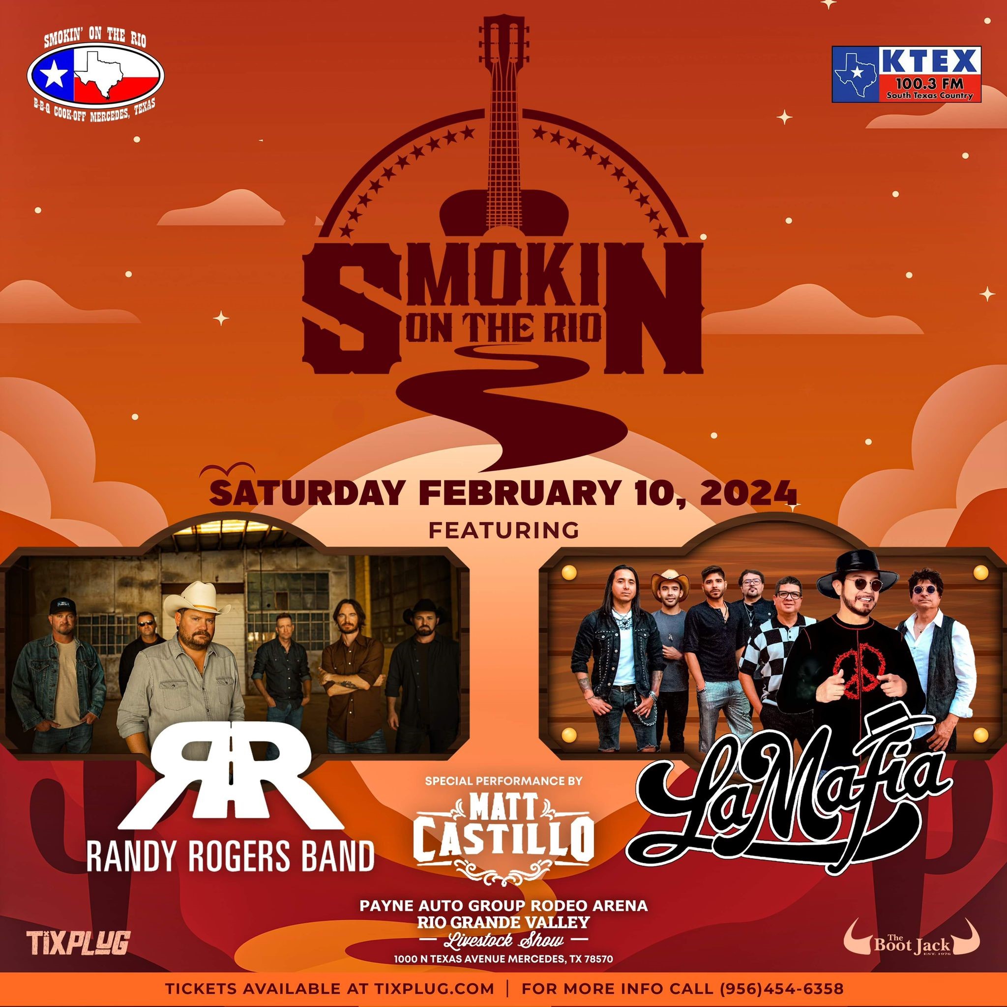 2024 Smokin' on the Rio - Randy Rogers Band & La Mafia - Saturday,  February 10, 2024